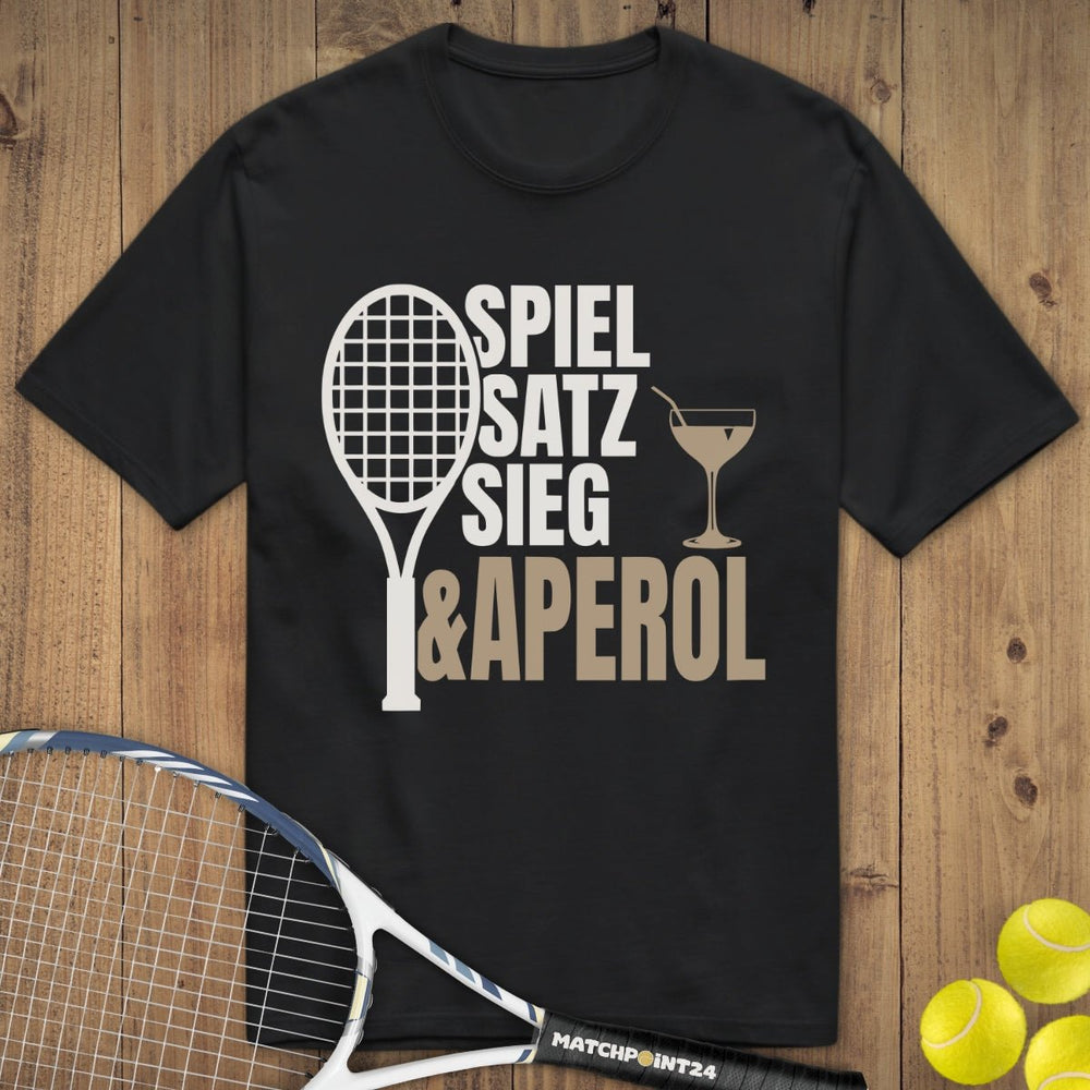 Spiel Satz Sieg Aperol | Premium Herren T-Shirt - Matchpoint24 - Kleidung für Tennisfans