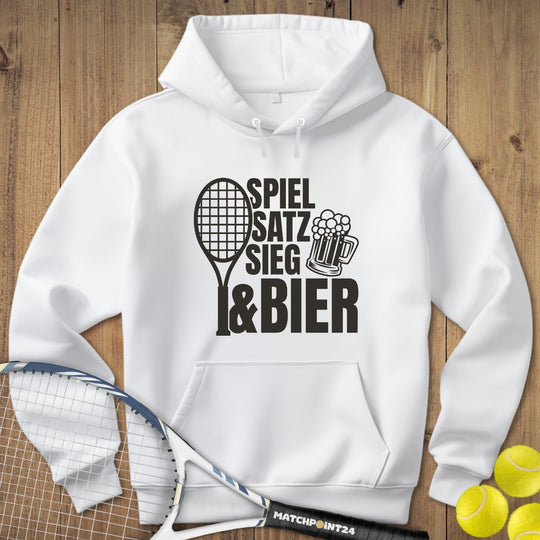 Spiel Satz Sieg Bier | Hoodie (Unisex) - Matchpoint24 - Kleidung für Tennisfans