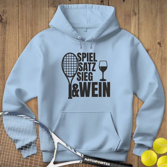 Spiel Satz Sieg Wein | Hoodie (Unisex) - Matchpoint24 - Kleidung für Tennisfans