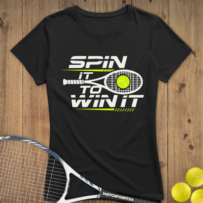 Spin it to win it performance | Premium Damen T-Shirt - Matchpoint24 - Kleidung für Tennisfans