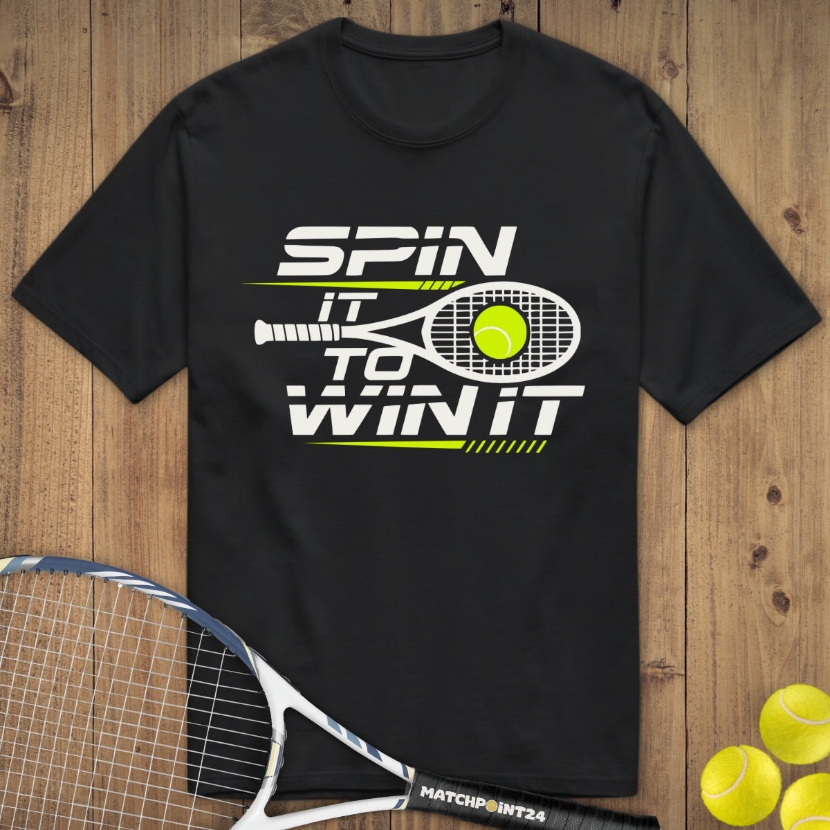 Spin it to win it performance | Premium Herren T-Shirt - Matchpoint24 - Kleidung für Tennisfans