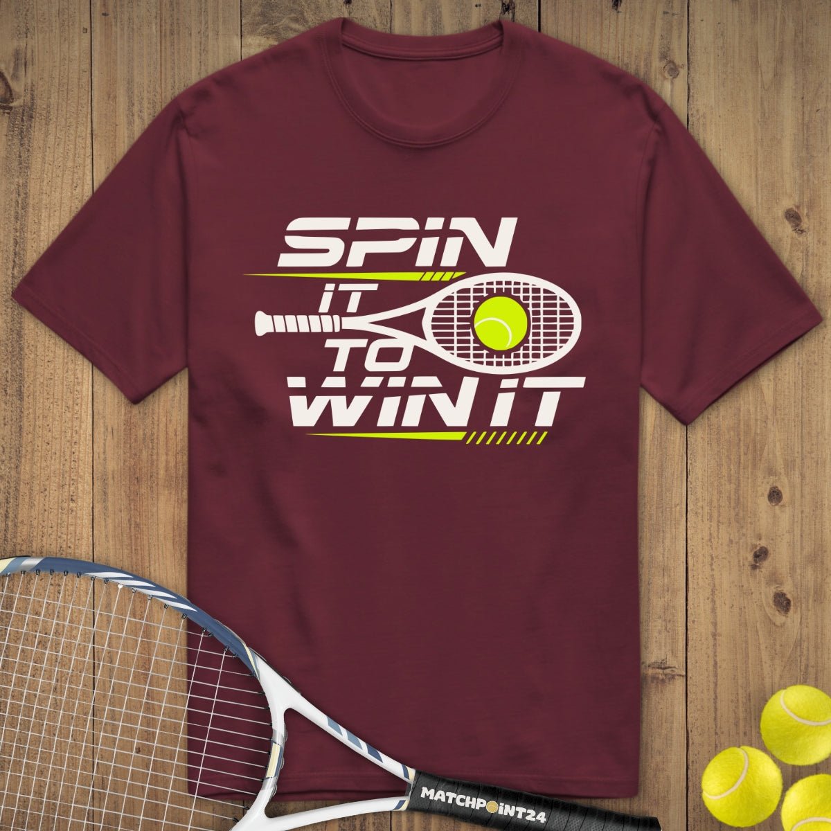 Spin it to win it performance | Premium Herren T-Shirt - Matchpoint24 - Kleidung für Tennisfans