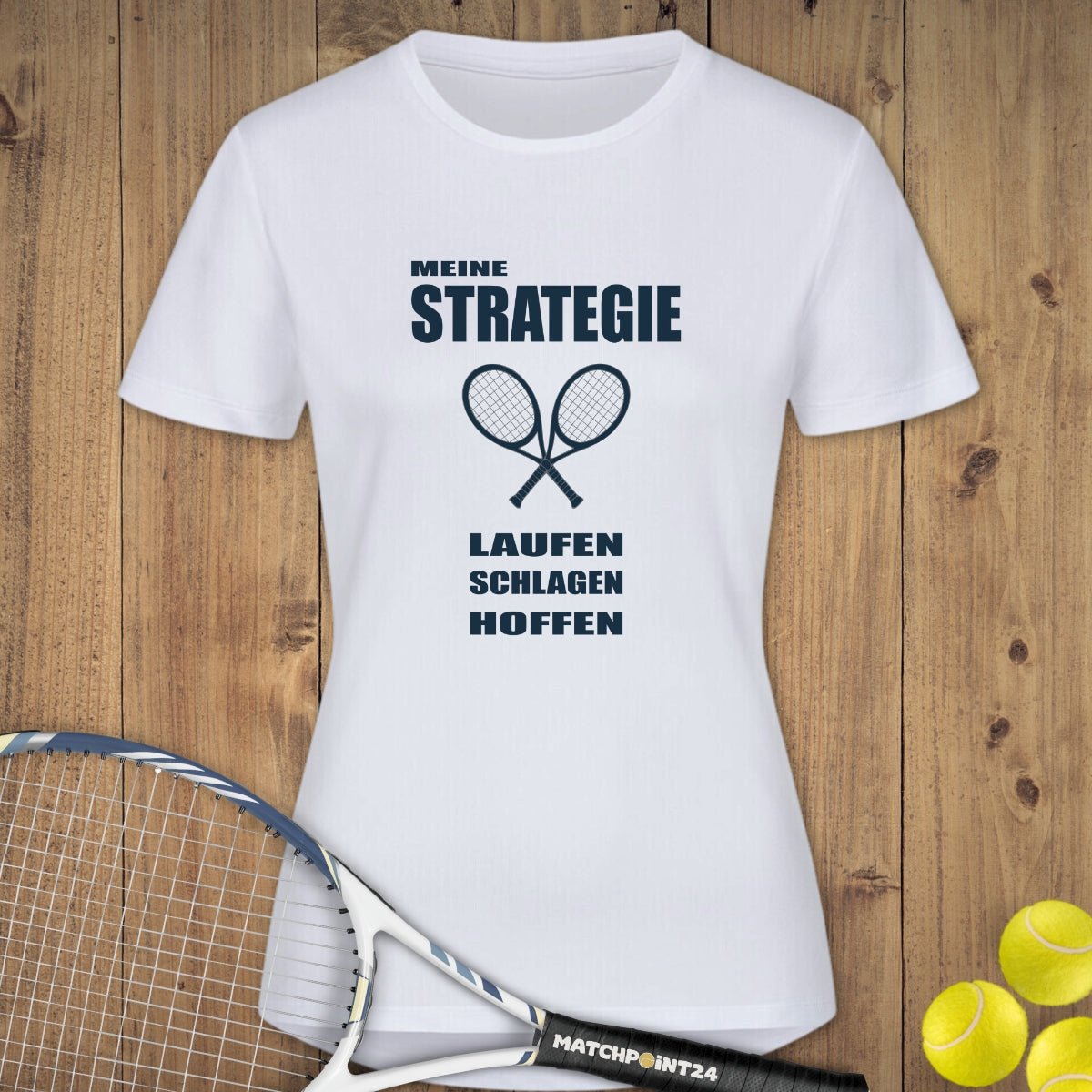 Strategie 2025 | Damen Sport T-Shirt - Matchpoint24 - Kleidung für Tennisfans