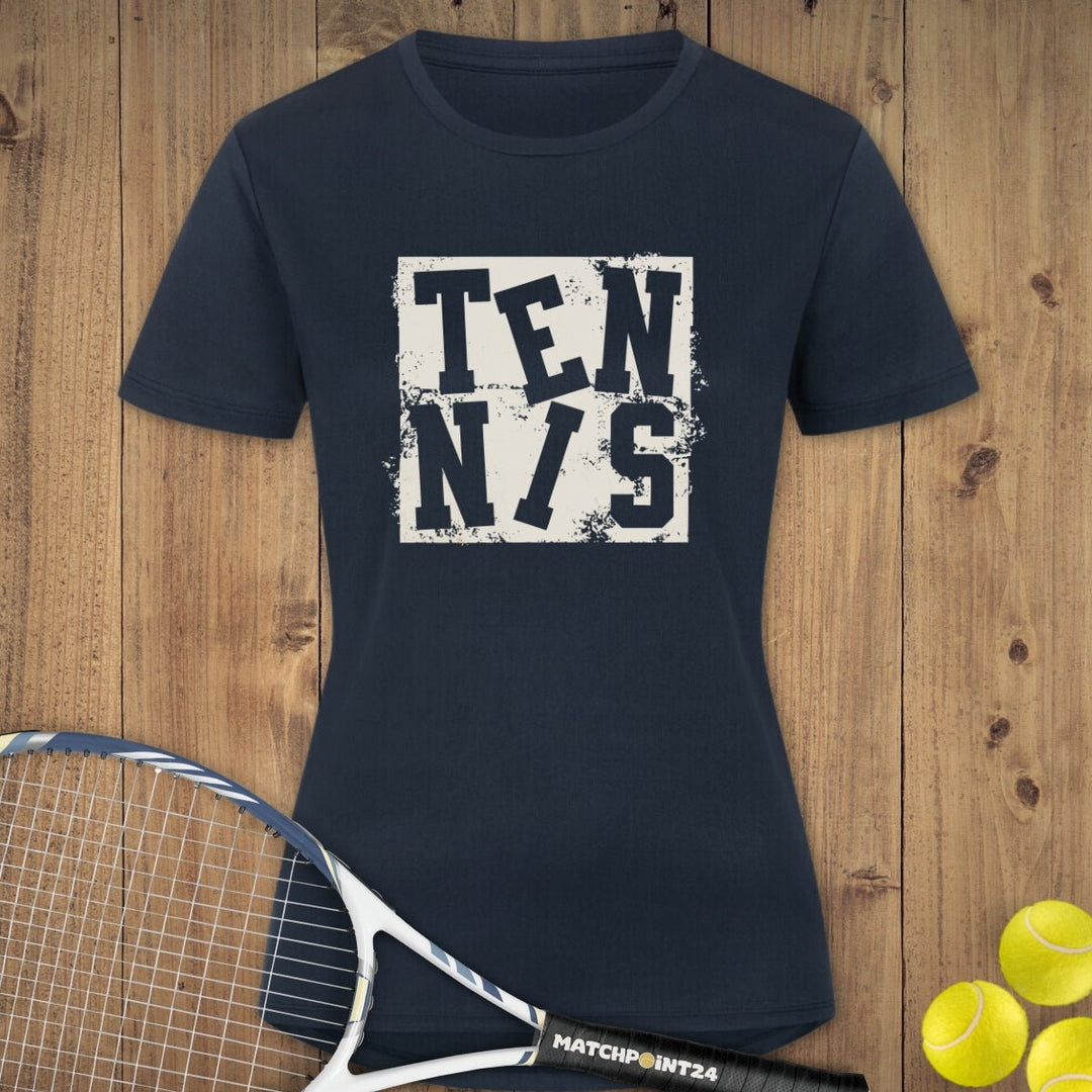 Tennis Grunge | Damen Sport T-Shirt - Matchpoint24 - Kleidung für Tennisfans