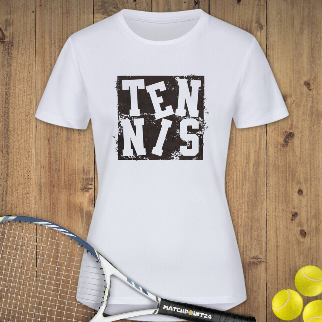 Tennis Grunge | Damen Sport T-Shirt - Matchpoint24 - Kleidung für Tennisfans