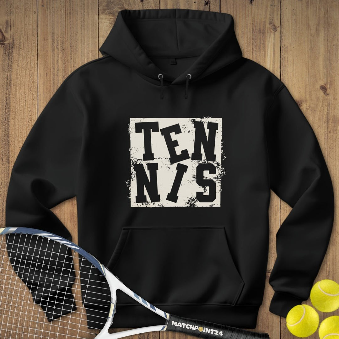 Tennis Grunge Kapuzenpulli (limitiert) - Matchpoint24 - Kleidung für Tennisfans