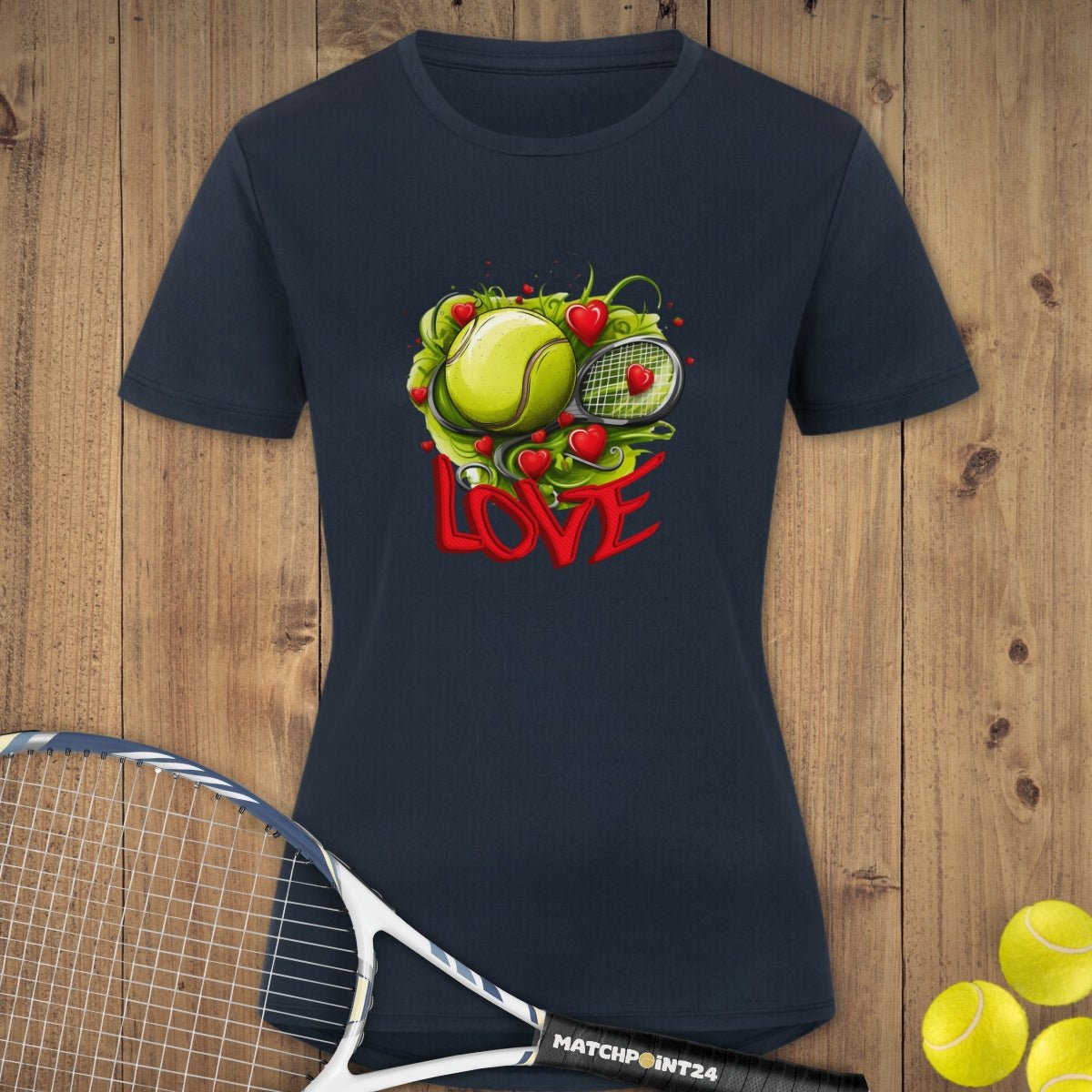 Tennis Heart | Damen Sport T-Shirt - Matchpoint24 - Kleidung für Tennisfans