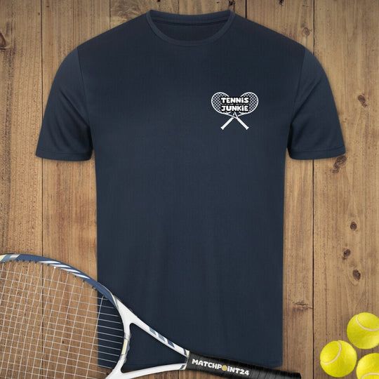 Tennis Junkie | Herren Sport T-Shirt - Matchpoint24 - Kleidung für Tennisfans