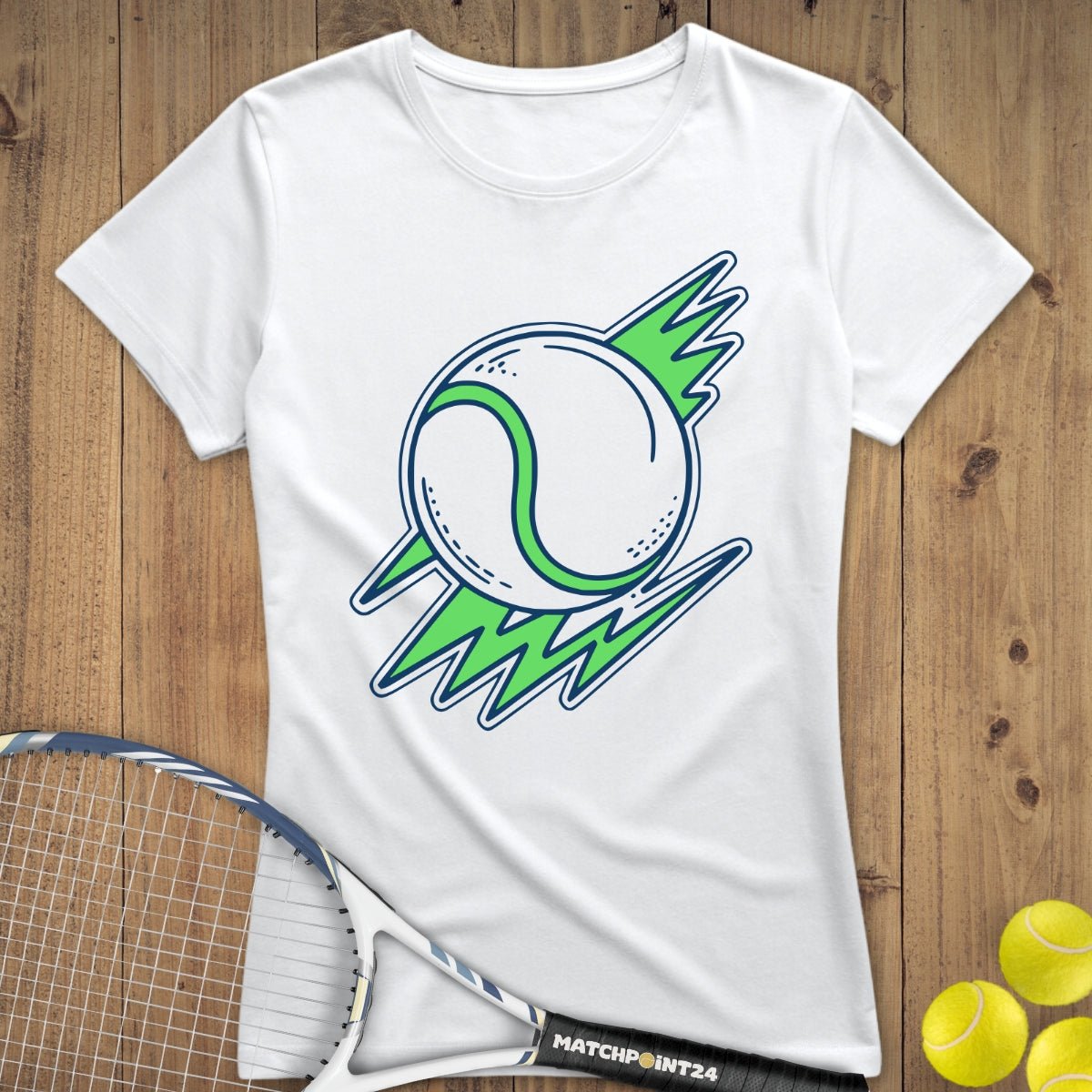 Tennis Lightning | Premium Damen T-Shirt - Matchpoint24 - Kleidung für Tennisfans