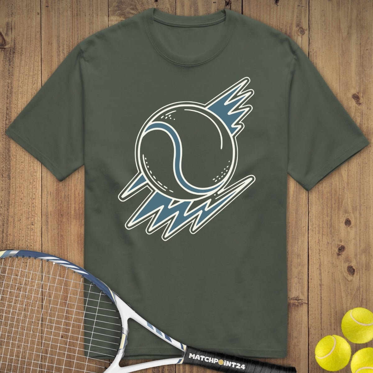 Tennis Lightning | Premium Herren T-Shirt - Matchpoint24 - Kleidung für Tennisfans