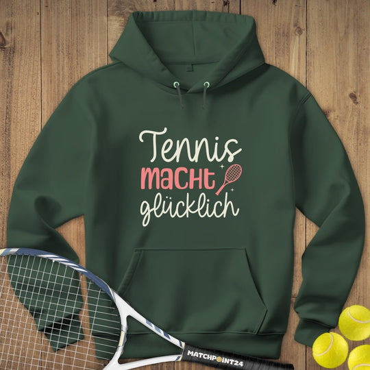 Tennis macht glücklich | Hoodie (Unisex) - Matchpoint24 - Kleidung für Tennisfans