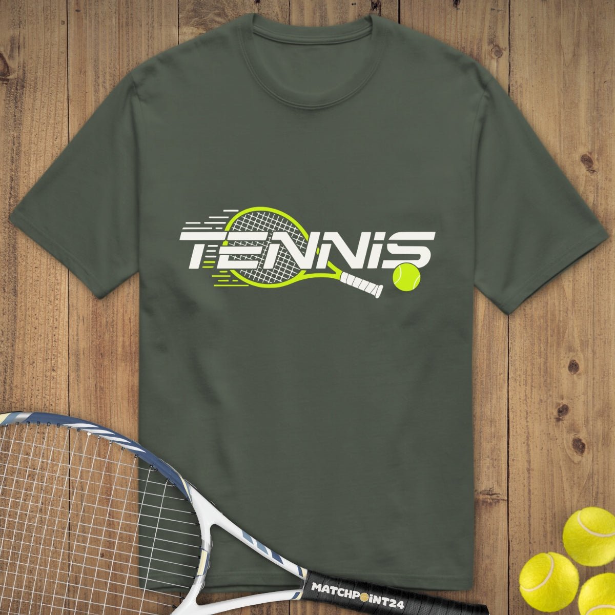 Tennis Modern Racket | Premium Herren T-Shirt - Matchpoint24 - Kleidung für Tennisfans