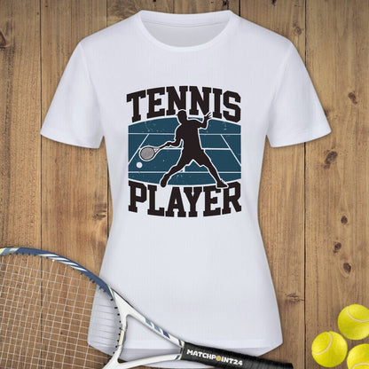 Tennis Player Platz | Damen Sport T-Shirt - Matchpoint24 - Kleidung für Tennisfans