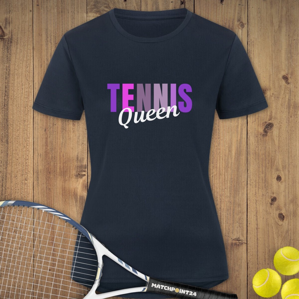 Tennis Queen | Damen Sport T-Shirt - Matchpoint24 - Kleidung für Tennisfans