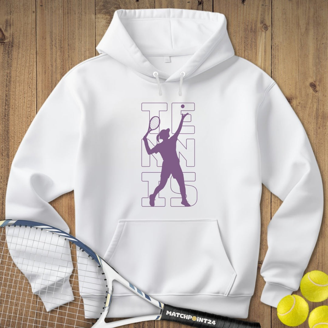 Tennis Silhouette Frau | Hoodie (Unisex) - Matchpoint24 - Kleidung für Tennisfans