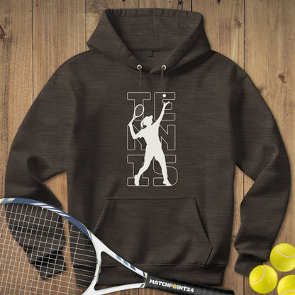 Tennis Silhouette Frau | Hoodie (Unisex) - Matchpoint24 - Kleidung für Tennisfans