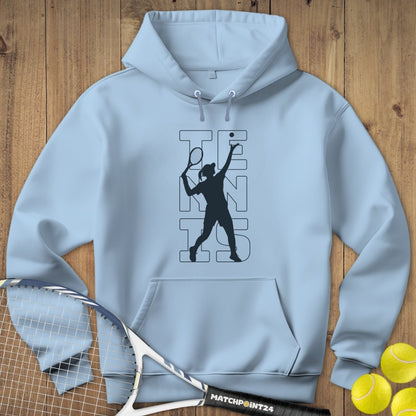 Tennis Silhouette Frau | Hoodie (Unisex) - Matchpoint24 - Kleidung für Tennisfans