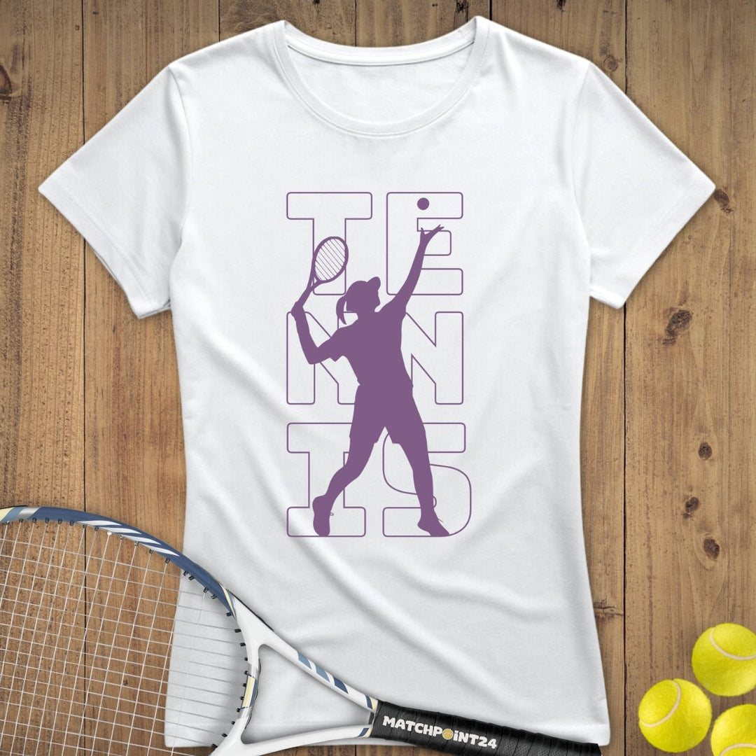 Tennis Silhouette Frau | Premium Damen T-Shirt - Matchpoint24 - Kleidung für Tennisfans