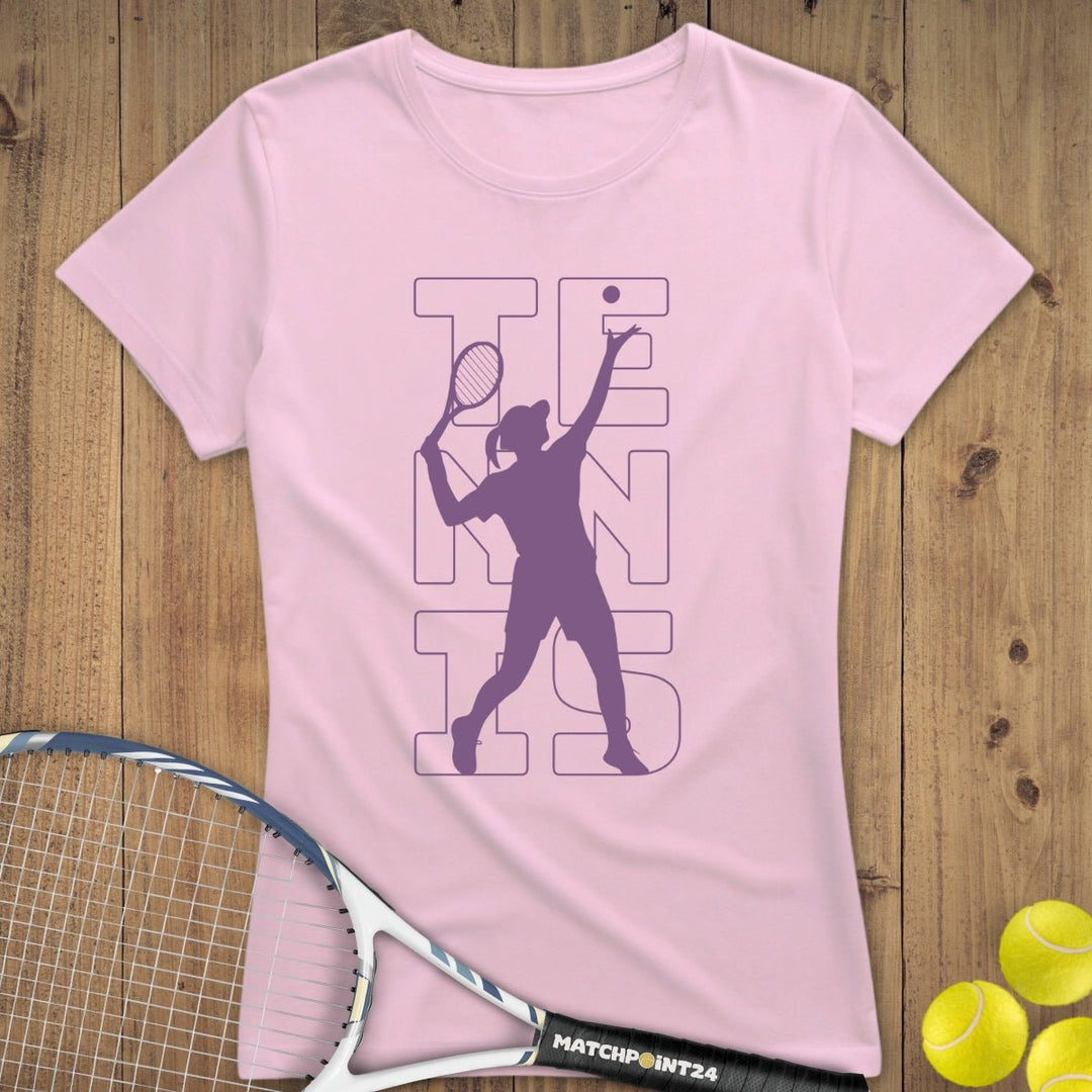 Tennis Silhouette Frau | Premium Damen T-Shirt - Matchpoint24 - Kleidung für Tennisfans