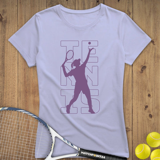 Tennis Silhouette Frau | Premium Damen T-Shirt - Matchpoint24 - Kleidung für Tennisfans