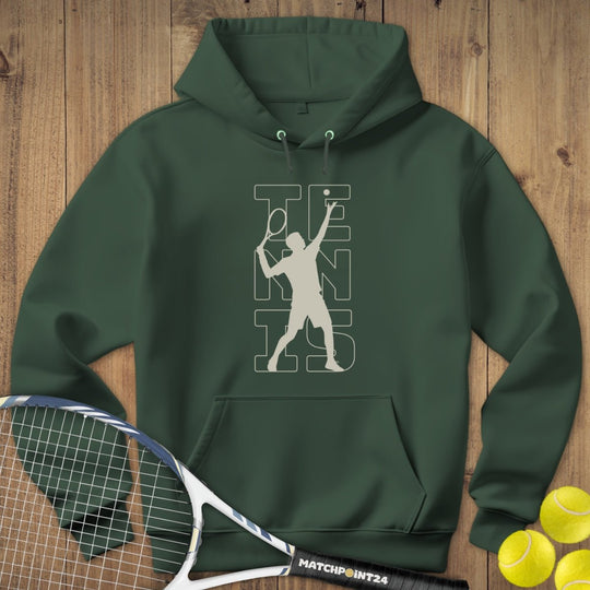 Tennis Silhouette Mann | Hoodie (Unisex) - Matchpoint24 - Kleidung für Tennisfans