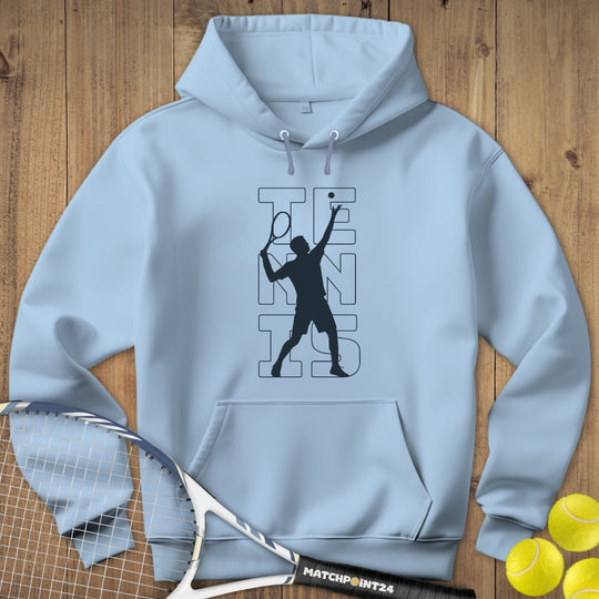 Tennis Silhouette Mann | Hoodie (Unisex) - Matchpoint24 - Kleidung für Tennisfans