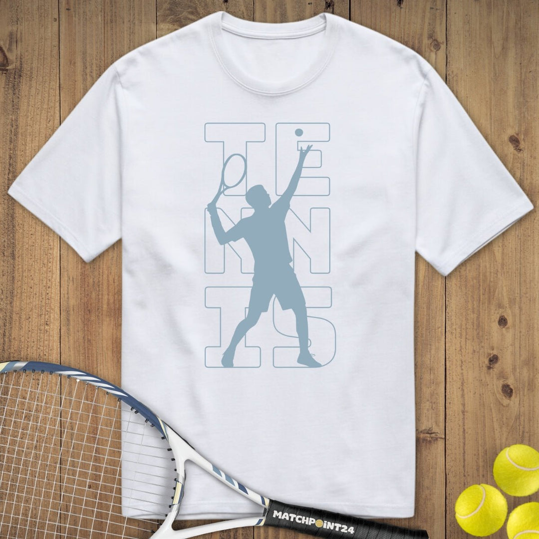 Tennis Silhouette Mann | Premium Herren T-Shirt - Matchpoint24 - Kleidung für Tennisfans