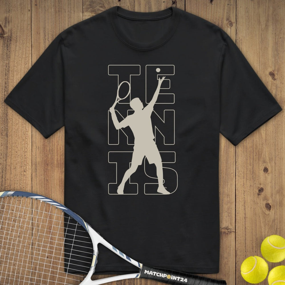 Tennis Silhouette Mann | Premium Herren T-Shirt - Matchpoint24 - Kleidung für Tennisfans