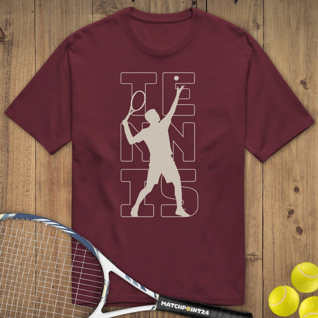 Tennis Silhouette Mann | Premium Herren T-Shirt - Matchpoint24 - Kleidung für Tennisfans