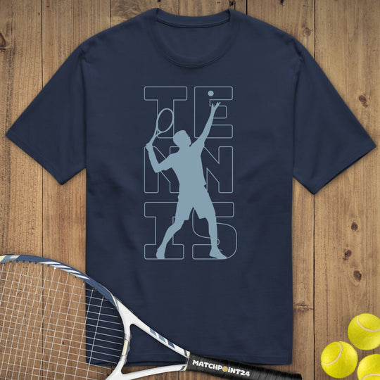 Tennis Silhouette Mann | Premium Herren T-Shirt - Matchpoint24 - Kleidung für Tennisfans