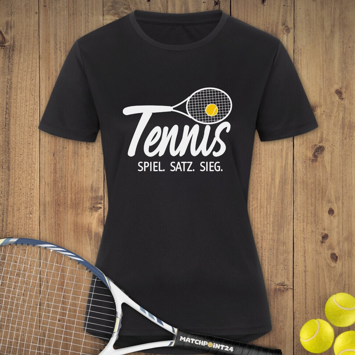 Tennis - Spiel.Satz.Sieg | Damen Sport T-Shirt - Matchpoint24 - Kleidung für Tennisfans