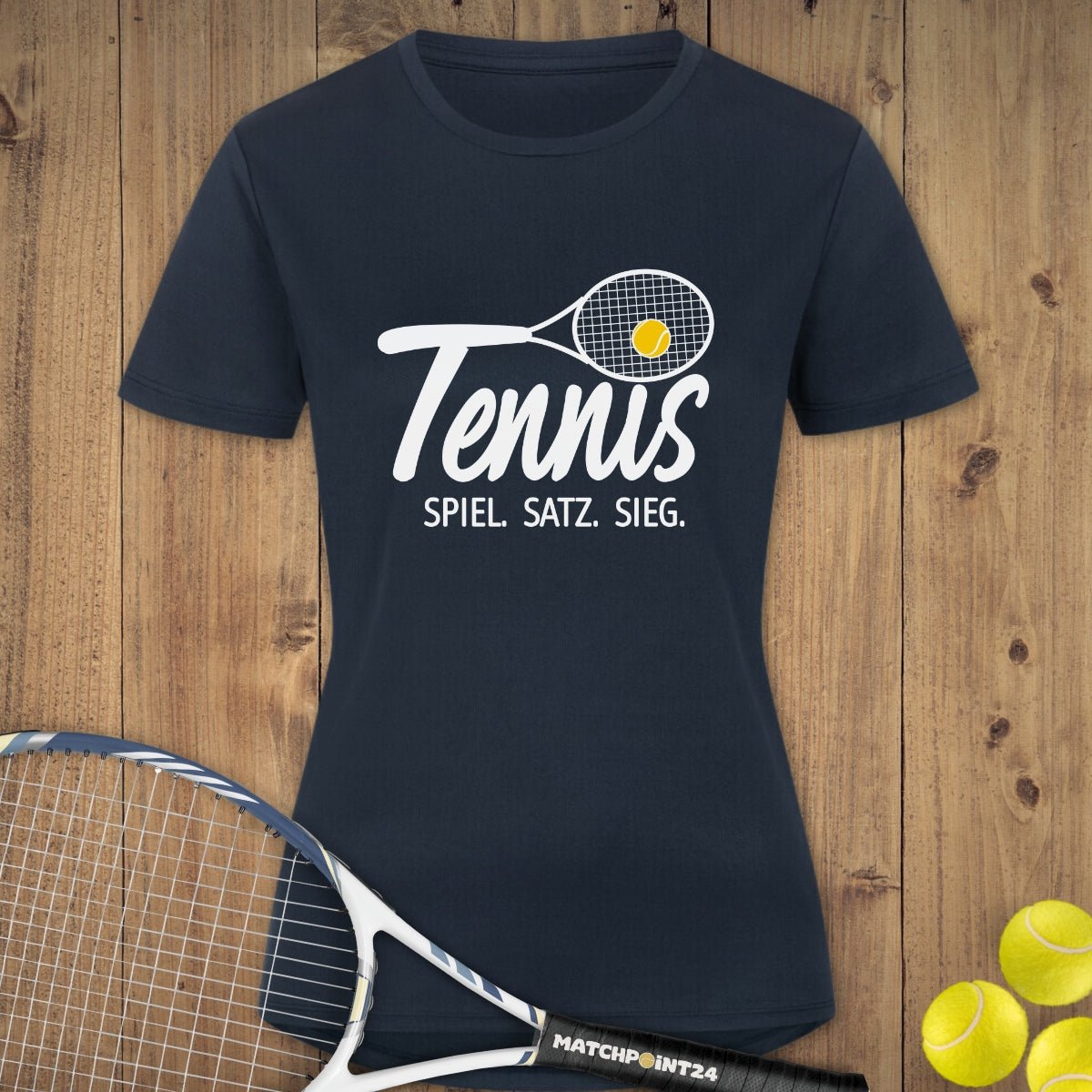 Tennis - Spiel.Satz.Sieg | Damen Sport T-Shirt - Matchpoint24 - Kleidung für Tennisfans