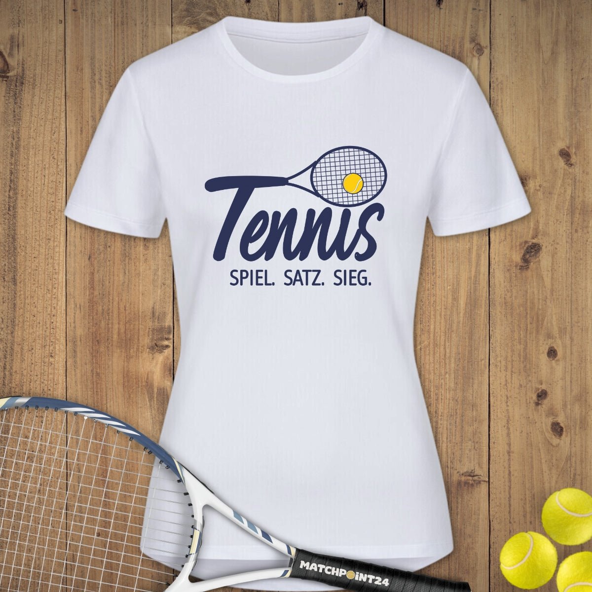 Tennis - Spiel.Satz.Sieg | Damen Sport T-Shirt - Matchpoint24 - Kleidung für Tennisfans