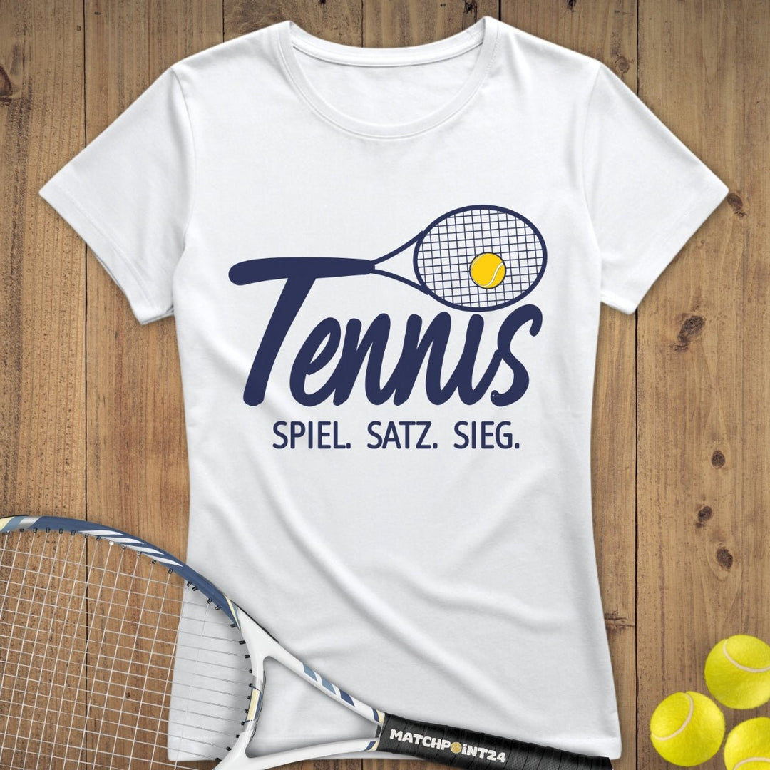 Tennis - Spiel.Satz.Sieg | Premium Damen T-Shirt - Matchpoint24 - Kleidung für Tennisfans