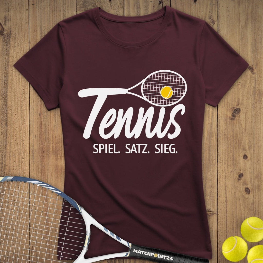 Tennis - Spiel.Satz.Sieg | Premium Damen T-Shirt - Matchpoint24 - Kleidung für Tennisfans