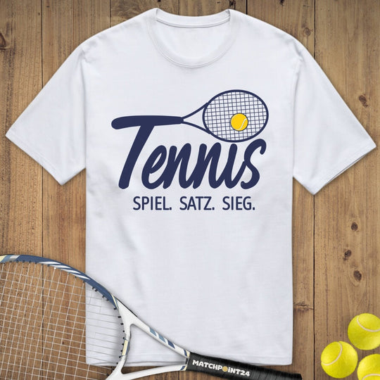 Tennis - Spiel.Satz.Sieg | Premium Herren T-Shirt - Matchpoint24 - Kleidung für Tennisfans