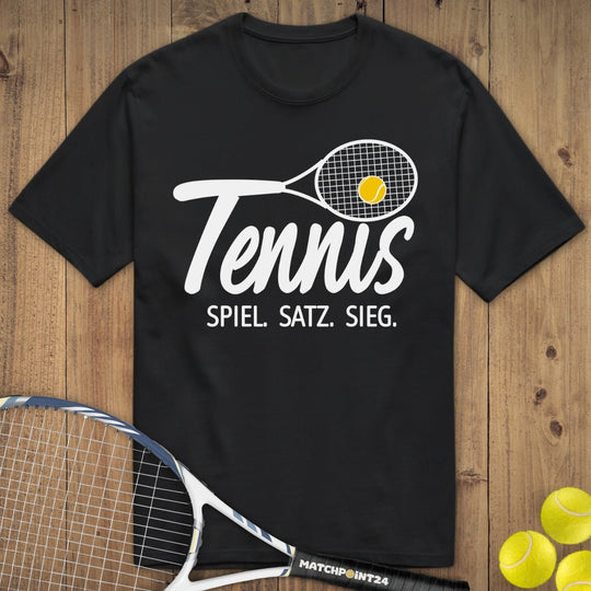 Tennis - Spiel.Satz.Sieg | Premium Herren T-Shirt - Matchpoint24 - Kleidung für Tennisfans