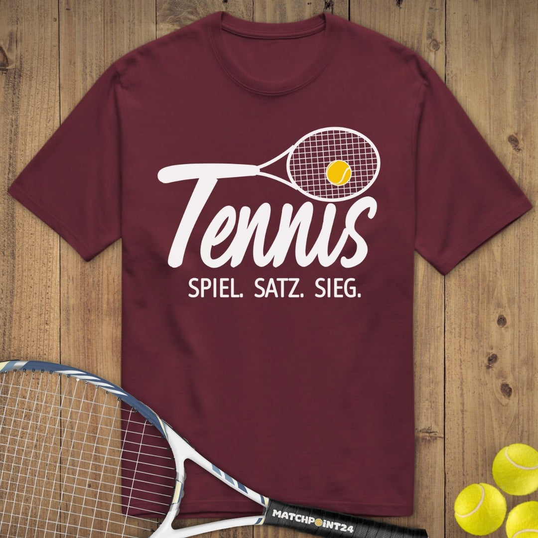 Tennis - Spiel.Satz.Sieg | Premium Herren T-Shirt - Matchpoint24 - Kleidung für Tennisfans