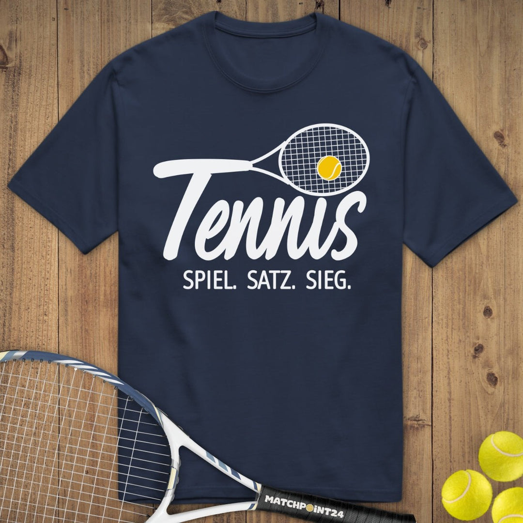 Tennis - Spiel.Satz.Sieg | Premium Herren T-Shirt - Matchpoint24 - Kleidung für Tennisfans