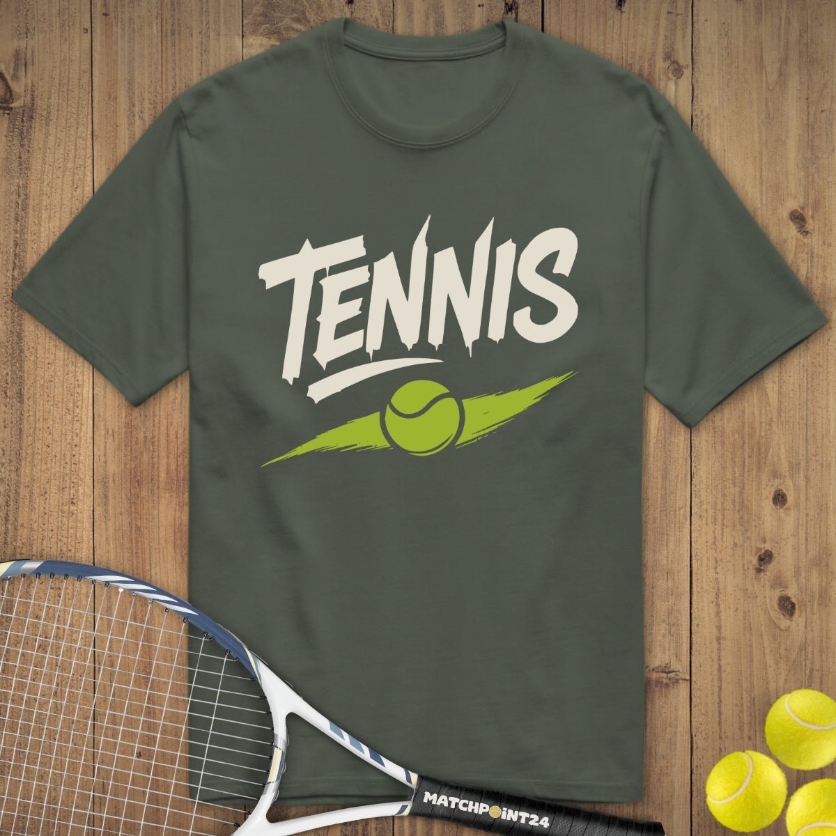 Tennis Swooosh | Premium Herren T-Shirt - Matchpoint24 - Kleidung für Tennisfans