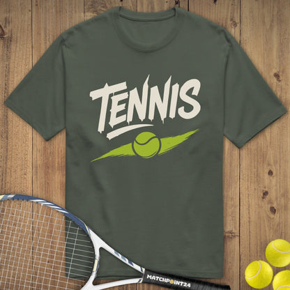 Tennis Swooosh | Premium Herren T-Shirt - Matchpoint24 - Kleidung für Tennisfans