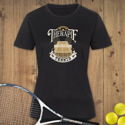 Tennis Therapie | Damen Sport T-Shirt - Matchpoint24 - Kleidung für Tennisfans
