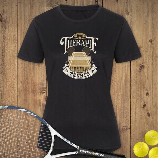 Tennis Therapie | Damen Sport T-Shirt - Matchpoint24 - Kleidung für Tennisfans