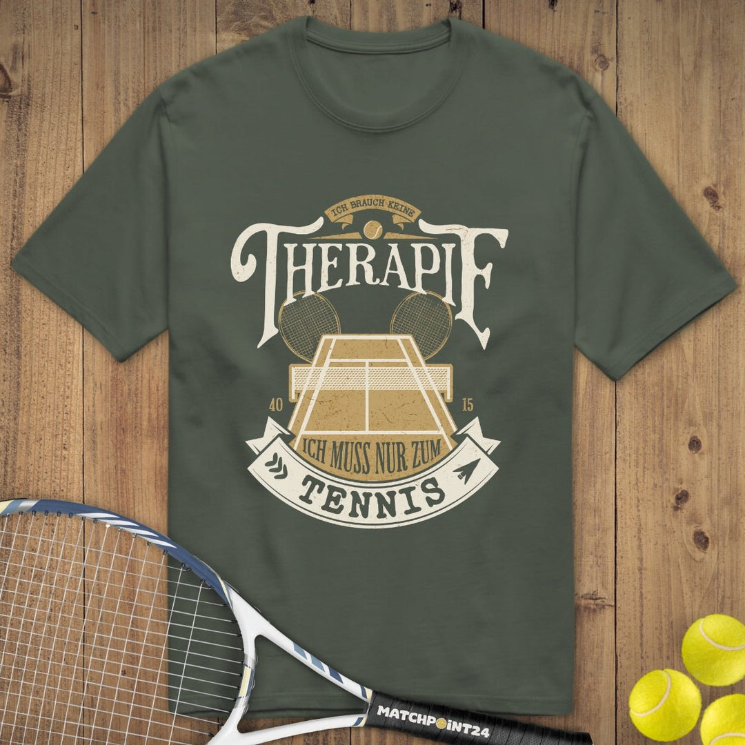 Tennis Therapie | Premium Herren T-Shirt - Matchpoint24 - Kleidung für Tennisfans