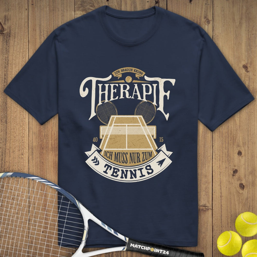 Tennis Therapie | Premium Herren T-Shirt - Matchpoint24 - Kleidung für Tennisfans