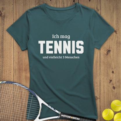 Tennis und 3 Menschen | Premium Damen T-Shirt - Matchpoint24 - Kleidung für Tennisfans