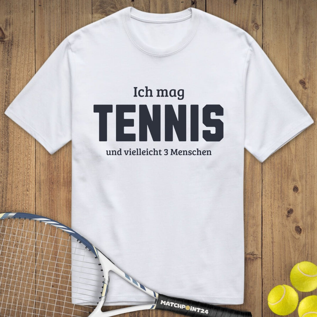 Tennis und 3 Menschen | Premium Herren T-Shirt - Matchpoint24 - Kleidung für Tennisfans