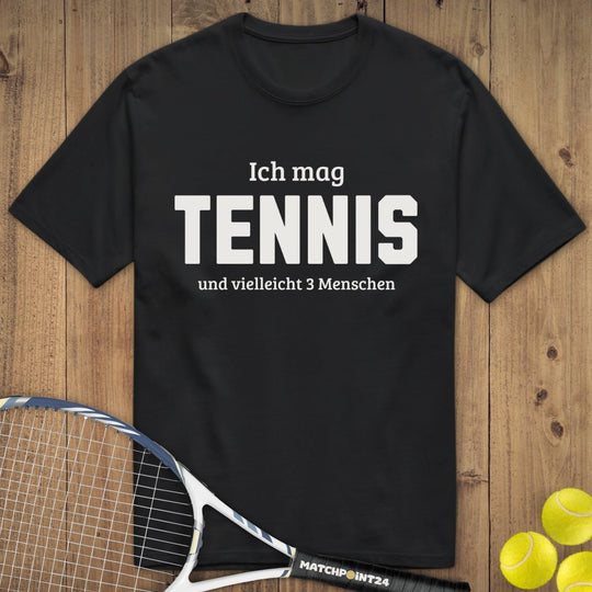 Tennis und 3 Menschen | Premium Herren T-Shirt - Matchpoint24 - Kleidung für Tennisfans