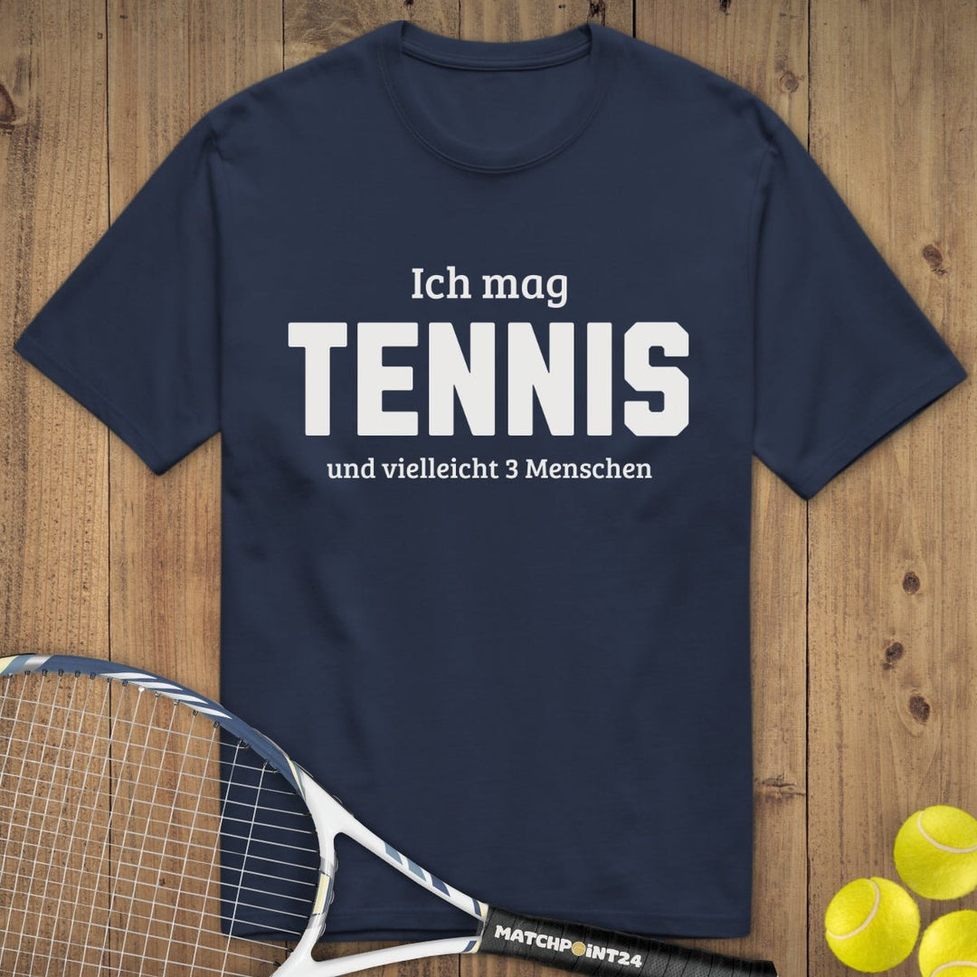 Tennis und 3 Menschen | Premium Herren T-Shirt - Matchpoint24 - Kleidung für Tennisfans