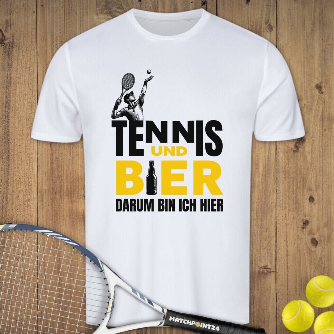 Tennis und Bier | Herren Sport T-Shirt - Matchpoint24 - Kleidung für Tennisfans